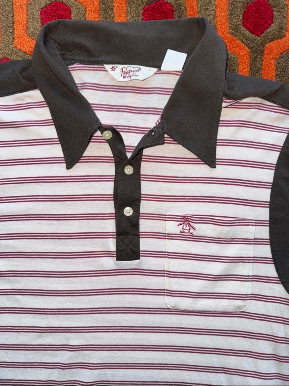 MAKE OFFER! Original Penguin Men’s Striped Polo Shirt Men's Large